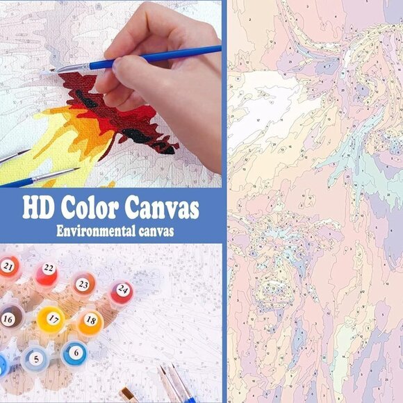 Paint by Number for Adults Canvas - Abstract Landscape Beach Mountain 2 sets - Picture 3 of 11